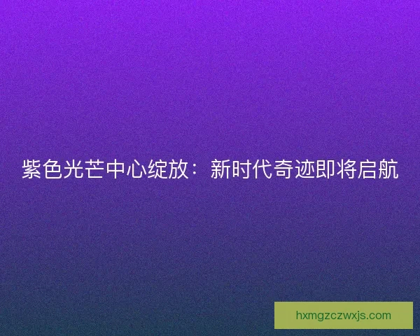 紫色光芒中心绽放：新时代奇迹即将启航